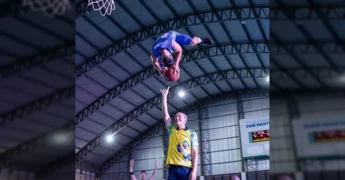 Prefeito Miguel Vaz na abertura dos Jogos Estudantis e Escolares em Lucas do Rio Verde. Créditos: Miguel Vaz / Instagram.