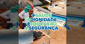 Obras em andamento na cidade de São José do Rio Claro, MT, pela Prefeitura de São José do Rio Claro / Instagram.