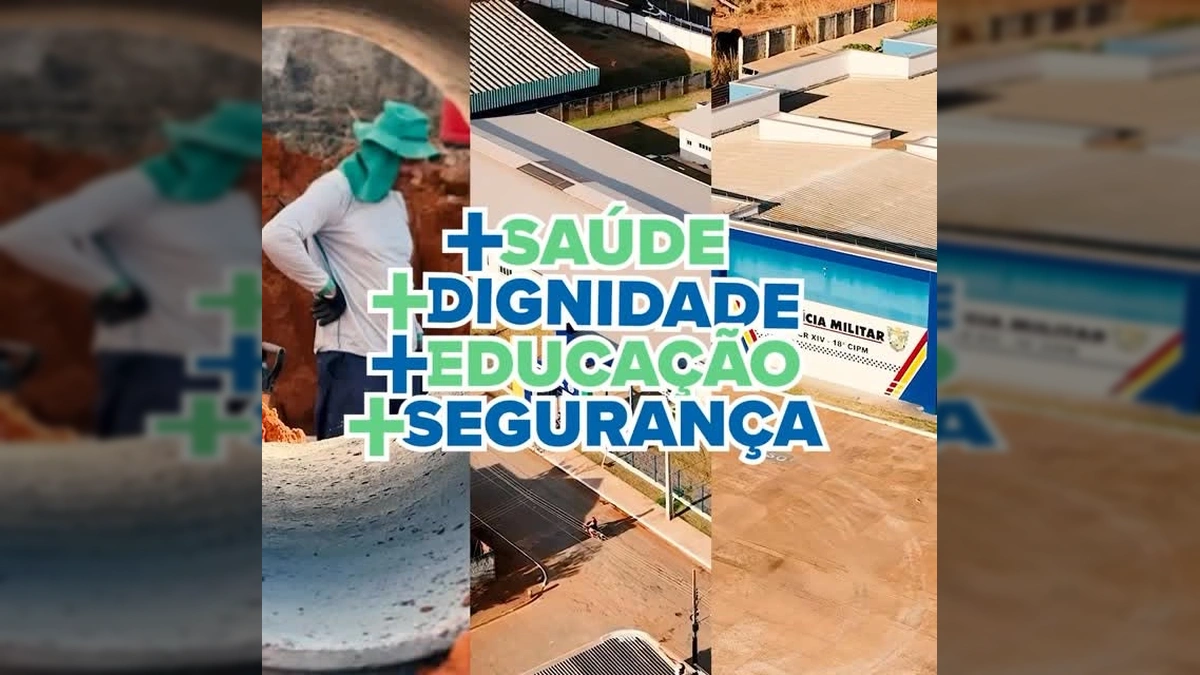 Obras em andamento na cidade de São José do Rio Claro, MT, pela Prefeitura de São José do Rio Claro / Instagram.