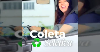Caminhão de coleta de lixo reciclável em Primavera do Leste. Créditos: Prefeitura de Primavera do Leste / Instagram @prefpva