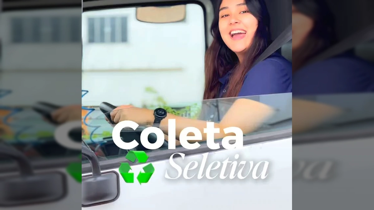 Caminhão de coleta de lixo reciclável em Primavera do Leste. Créditos: Prefeitura de Primavera do Leste / Instagram @prefpva