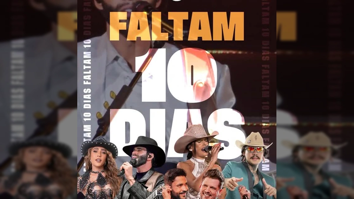 Artistas da música brasileira cantando em palco para a Expolucas 2025. Créditos: Instagram @expolucasoficial