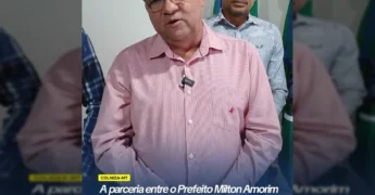 Prefeito Milton Amorim de Colniza em reunião, destacando avanços em infraestrutura. Créditos: Prefeitura de Colniza / Instagram
