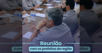 Prefeitos e secretários em reunião do Consórcio de Saúde Vale do Teles Pires sobre Hospital Regional de Sinop e Fila Zero. Crédito: cpsvaledotelespires / Instagram