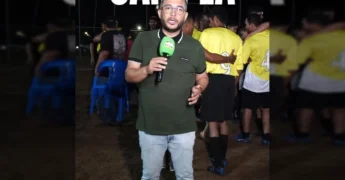 Troféus e prêmios da Copa Quarentão 2025 de Futebol Society em Nova Olímpia. Créditos: Prefeitura de Nova Olímpia / Instagram