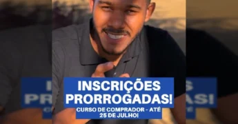 Imagem promocional do curso de Comprador oferecido pela Prefeitura de Guarantã do Norte.