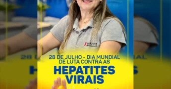 Elisete Diniz em vídeo da Prefeitura de Diamantino sobre prevenção de hepatites virais. Créditos: Prefeitura de Diamantino / Instagram.