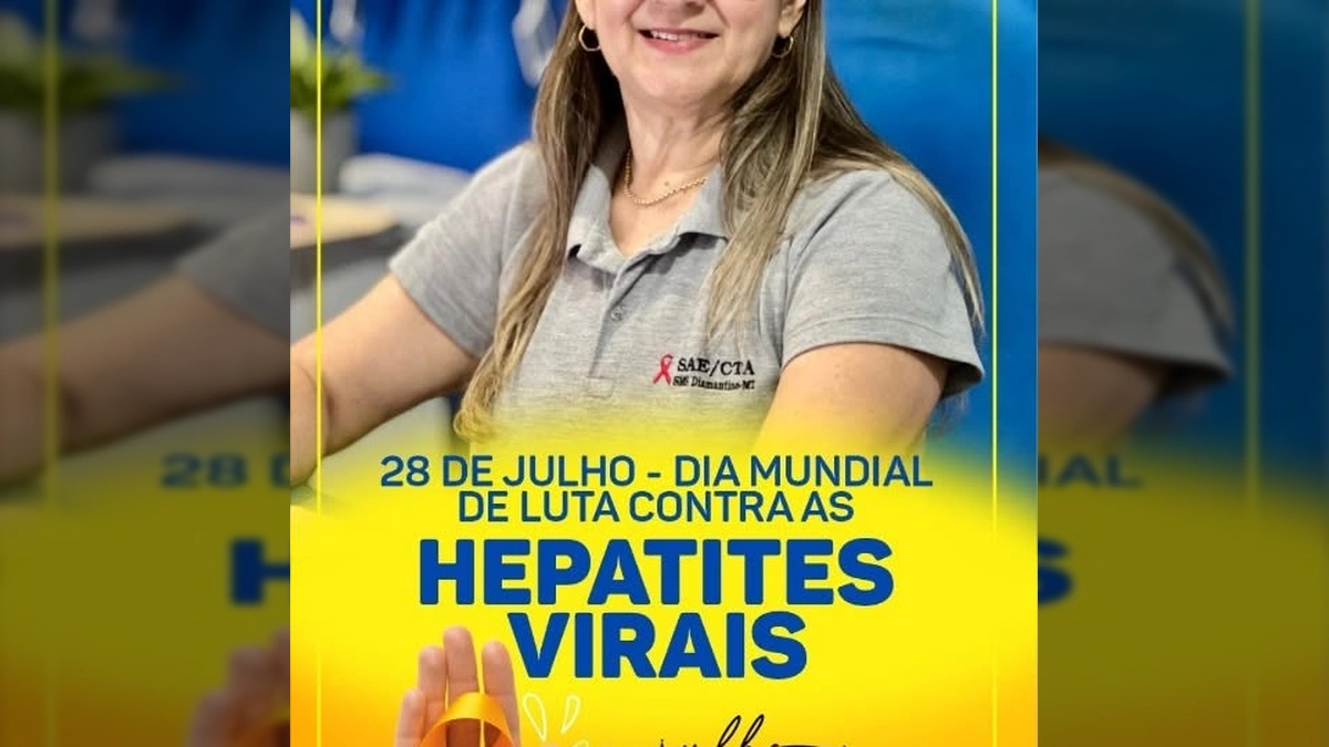 Elisete Diniz em vídeo da Prefeitura de Diamantino sobre prevenção de hepatites virais. Créditos: Prefeitura de Diamantino / Instagram.
