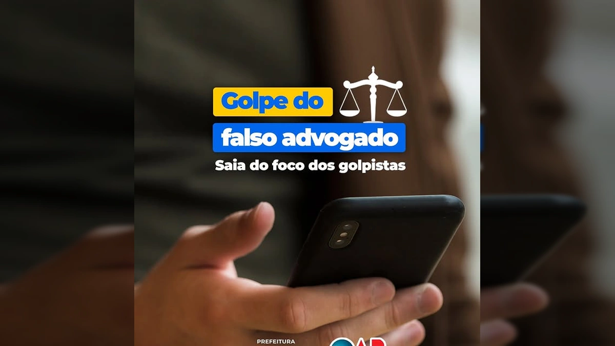 Imagem da Dra. Carla Guerra, presidente da OAB Sorriso, explicando sobre o golpe do falso advogado, campanha da Prefeitura de Sorriso.