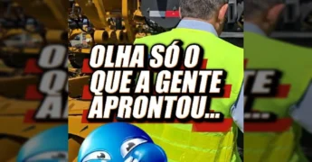 Homem vestido com colete de segurança verde em cabine de máquina pesada, com rodovia ao fundo, simbolizando a duplicação da BR-163 no Mato Grosso. Créditos: Mauro Mendes Oficial / Instagram