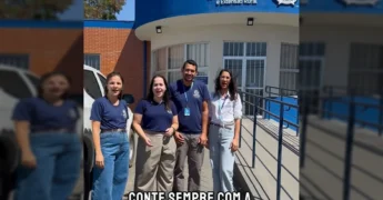 Imagem da fachada da Empaer com membros da equipe em comemoração ao Dia do Agricultor Familiar, destacando o apoio rural em Mato Grosso