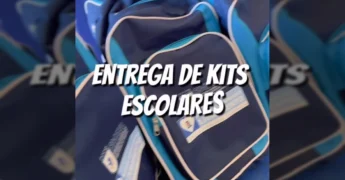 Imagem da entrega de kits escolares em Nossa Senhora do Livramento pela Prefeitura de Livramento / Instagram