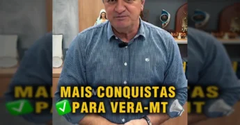 Imagens de trator, caminhonete Hilux e Dilmar Dal Bosco, com a legenda: Equipamentos para agricultura familiar em Vera (MT). Créditos: Instagram Dilmar Dal Bosco.