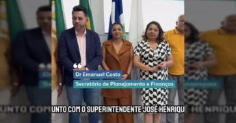 Comitiva de Feliz Natal em reunião na FUNASA de Mato Grosso buscando recursos para abastecimento de água. Créditos: Prefeitura de Feliz Natal / Instagram