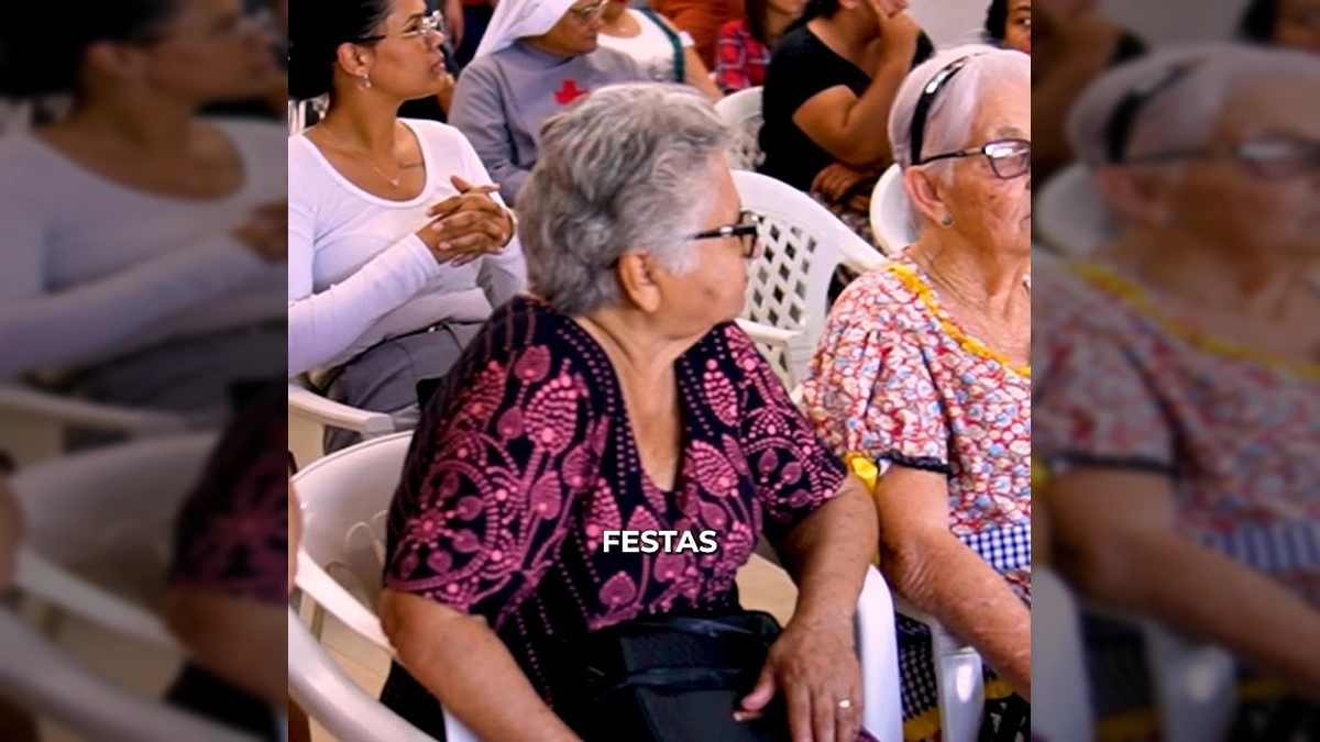 Idosa dançando na Festa Julina do CRAS em Sinop, por Prefeitura de Sinop / Instagram