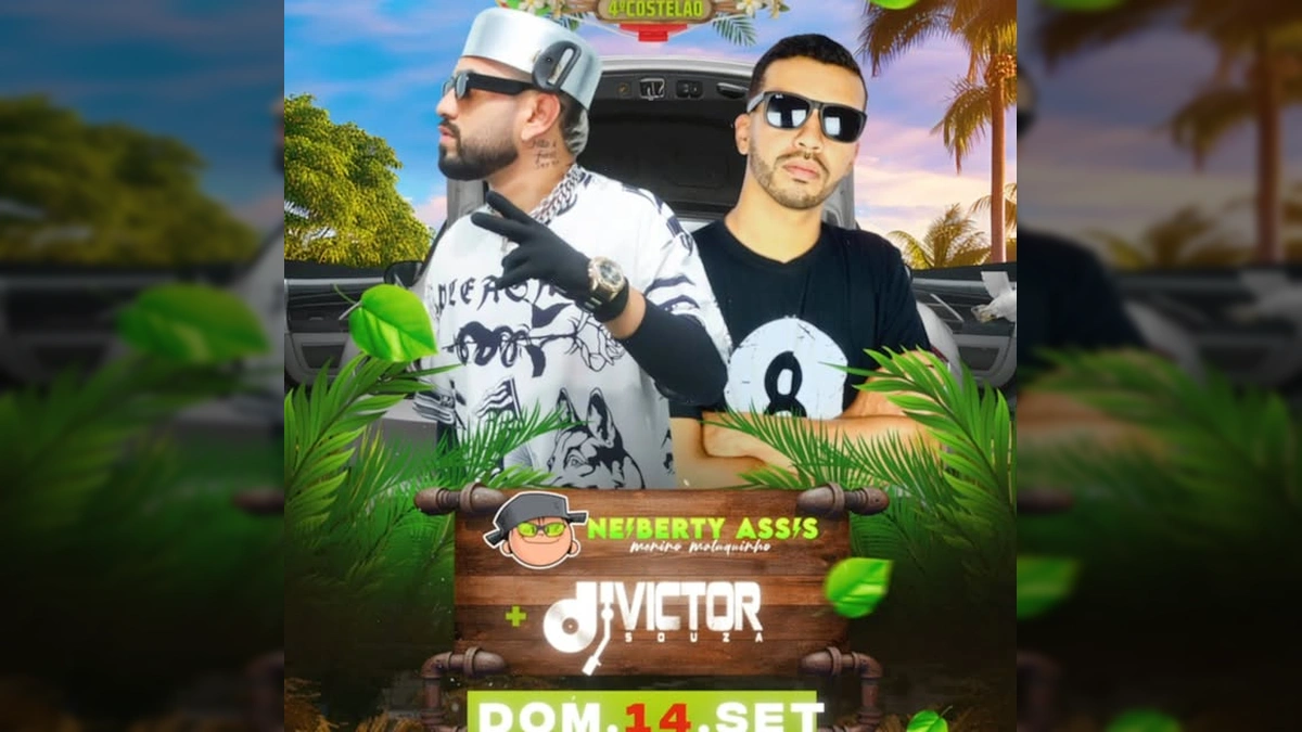 Banner e cenas do Festival de Praia do Rio Araguainha com destaque para som automotivo e DJs, crédito: Instagram festivalaraguainha