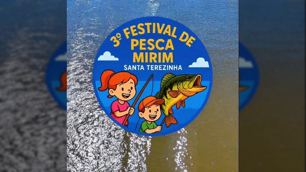 Crianças e famílias se divertindo no 3º Festival de Pesca Mirim em Santa Terezinha, MT. Crédito: dw__drones / Instagram.