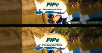Imagens do Festival Internacional de Pesca Esportiva (FiPe) em Cáceres, Mato Grosso, com barcos na água e multidão em shows noturnos. Crédito: Instagram @fipecaceresoficial