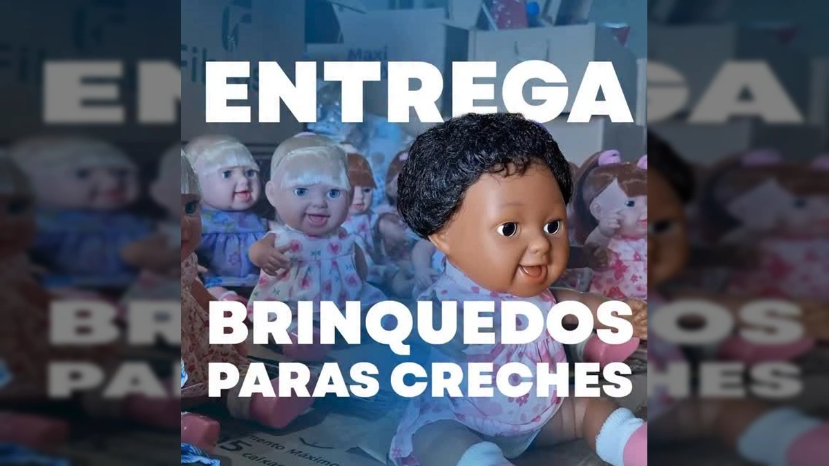 Crianças de Sapezal recebem novos materiais educativos. Créditos: Prefeitura de Sapezal / Instagram.