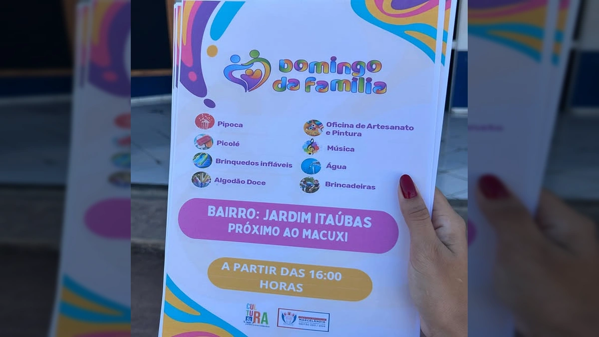 Imagem da assessora de Cultura Ludmila, de óculos, sorrindo e falando sobre o evento 'Domingo da Família' em Marcelândia. Créditos: Cultura Marcelândia / Instagram.