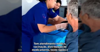 Atendimento de saúde em mutirão no Córrego do Ouro, Campo Verde. Crédito: saude_campoverde