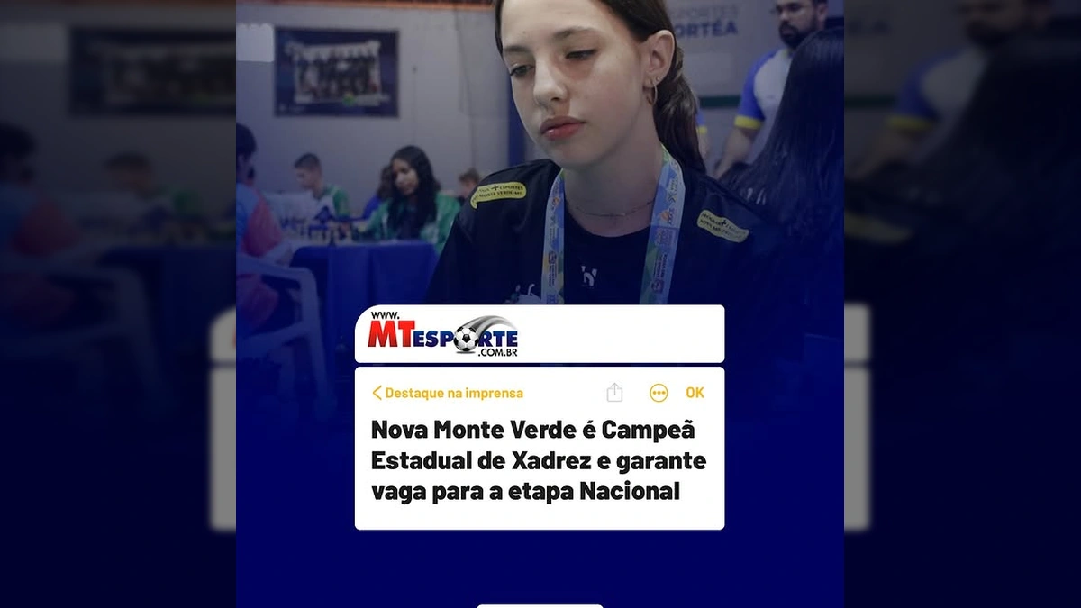 Foto da atleta Isadora Maller e da equipe de Nova Monte Verde nos Jogos Escolares Matogrossenses. Créditos: Prefeitura de Nova Monte Verde / Instagram.