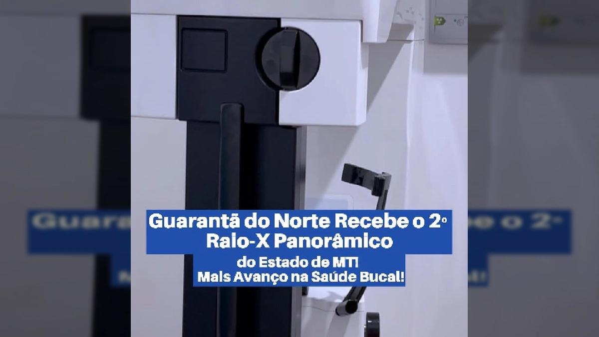 Equipamento de Raio-X panorâmico moderno instalado no CEO de Guarantã do Norte, Mato Grosso. Crédito: Prefeitura Municipal de Guarantã do Norte / Instagram