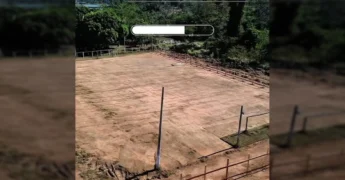 Vista aérea de um terreno no Bairro Bela Vista em Juruena, com a mensagem 'Em breve vai ter obras' e a logo da Prefeitura de Juruena. Crédito: Instagram / prefeituradejuruena