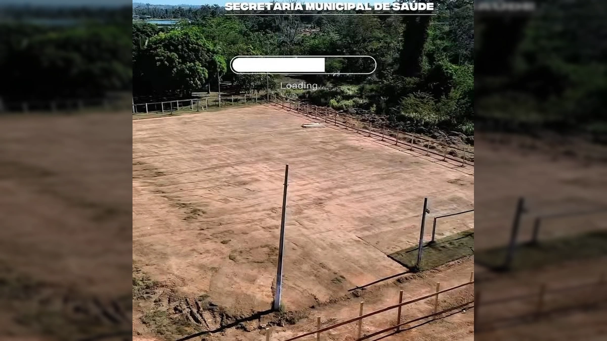Vista aérea de um terreno no Bairro Bela Vista em Juruena, com a mensagem 'Em breve vai ter obras' e a logo da Prefeitura de Juruena. Crédito: Instagram / prefeituradejuruena
