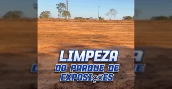 Prefeitura de Nova Bandeirantes no trabalho de revitalização do Parque de Exposições Daniel Meneghel. Créditos: Instagram / prefeitura_novabandeirantes