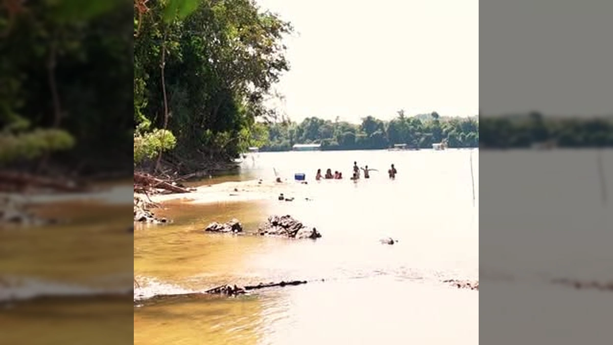 Equipe da Prefeitura de Alta Floresta em visita técnica para planejar o Festival Viva Floresta no Rio Teles Pires. Créditos: Prefeitura de Alta Floresta / Instagram.