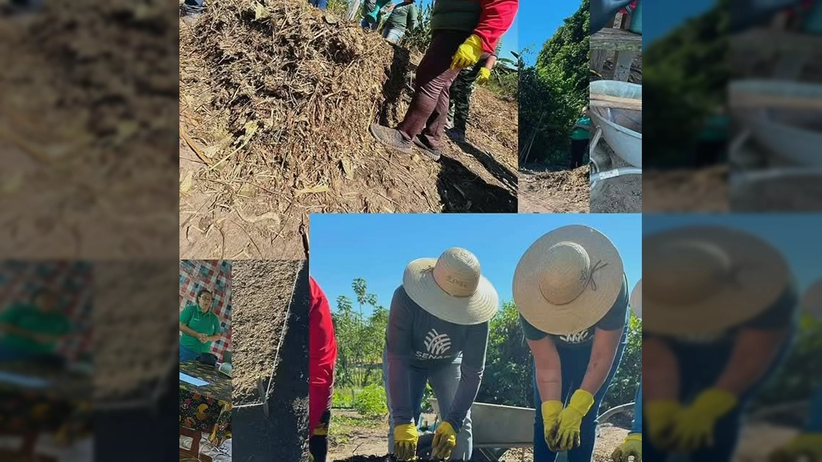 Grupo de produtores rurais em Itaúba-MT participando de treinamento prático de plantio e adubação, em colaboração com Senar, ASPEPRI e Sindicato Rural de Colíder / Instagram @sindicato.colider