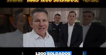 Mauro Mendes e militares anunciam promoção de 1200 soldados da PM. Crédito: @mauromendesoficial