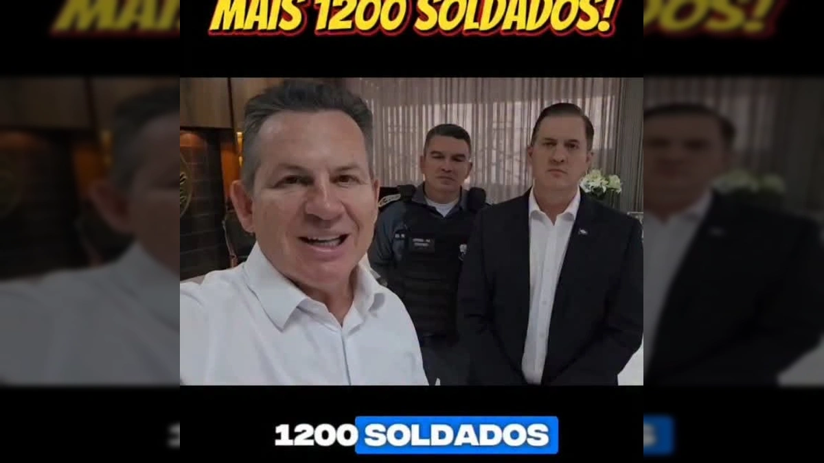 Mauro Mendes e militares anunciam promoção de 1200 soldados da PM. Crédito: @mauromendesoficial