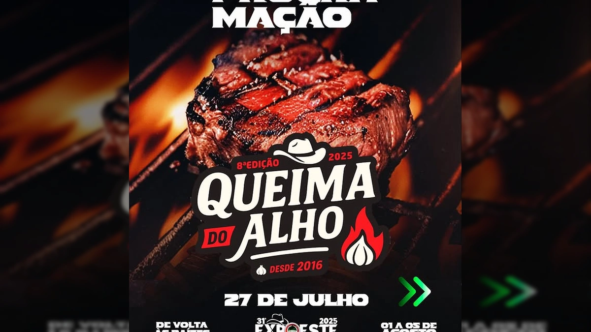 Churrasco Queima do Alho 2025 em Pontes e Lacerda, evento do Sindicato Rural de Pontes e Lacerda.