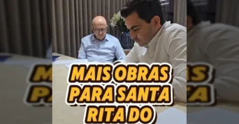 Homens em reunião discutindo investimentos para Santa Rita do Trivelato. Créditos: volmir_bassani15 / Instagram
