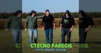 Sérgio Sacani visitando o CTECNO Parecis e aprendendo sobre pesquisa agrícola em Mato Grosso / Instagram @aprosojamt