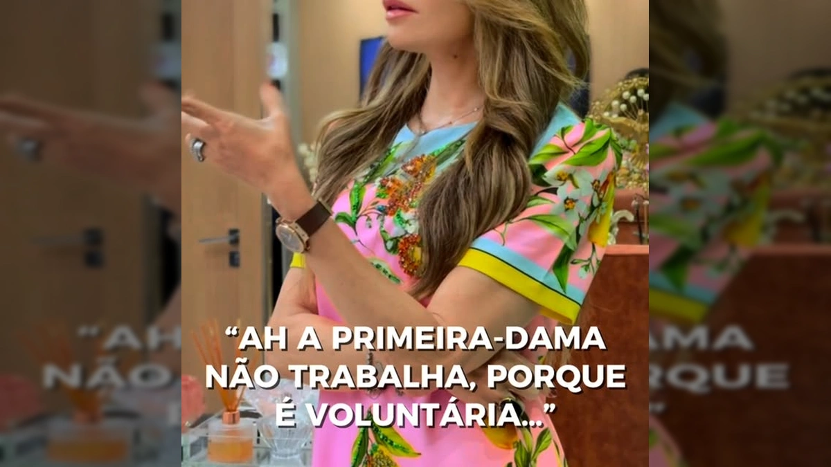 Foto de Virginia Mendes, Primeira-Dama de Mato Grosso, trabalhando em projetos sociais e entregando benefícios do Programa SER Família. Créditos: Virginia Mendes / Instagram