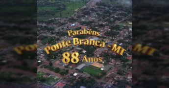 Vista panorâmica de Ponte Branca, MT, em comemoração ao seu 88º aniversário. Conteúdo de @ponte_brancamt.