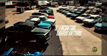 Veículos clássicos e antigos no 1º Encontro de Carros Antigos em Cáceres, Mato Grosso. Créditos: Prefeitura de Mirassol d'Oeste - MT.