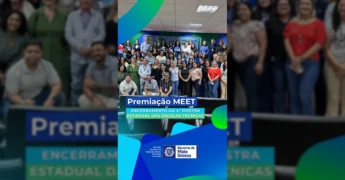Alunos e professores sendo premiados na 4ª Mostra Estadual das Escolas Técnicas (MEET) em Cuiabá / Instagram @secitecimt