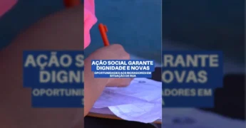 Ação de acolhimento a moradores de rua na Praça da Cultura em Guarantã do Norte.