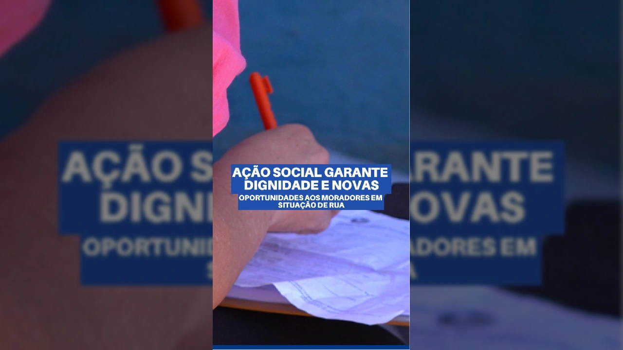 Ação de acolhimento a moradores de rua na Praça da Cultura em Guarantã do Norte.