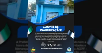 Fachada da nova Agência Municipal de Regulação e Fiscalização (AGIRF) em Peixoto de Azevedo. Crédito: Prefeitura de Peixoto de Azevedo / Instagram.