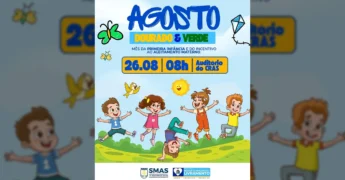 Crianças brincando alegremente em um campo, representando a primeira infância, para o evento da Prefeitura de Livramento / Instagram
