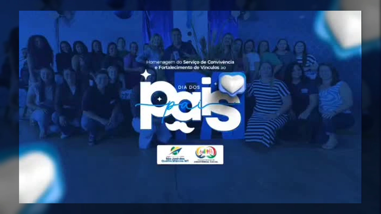 Grupo de idosos e autoridades celebrando o Dia dos Pais em São José dos Quatro Marcos, organizado pela Assistência Social. Créditos: Prefeitura de São José dos Quatro Marcos / Instagram.