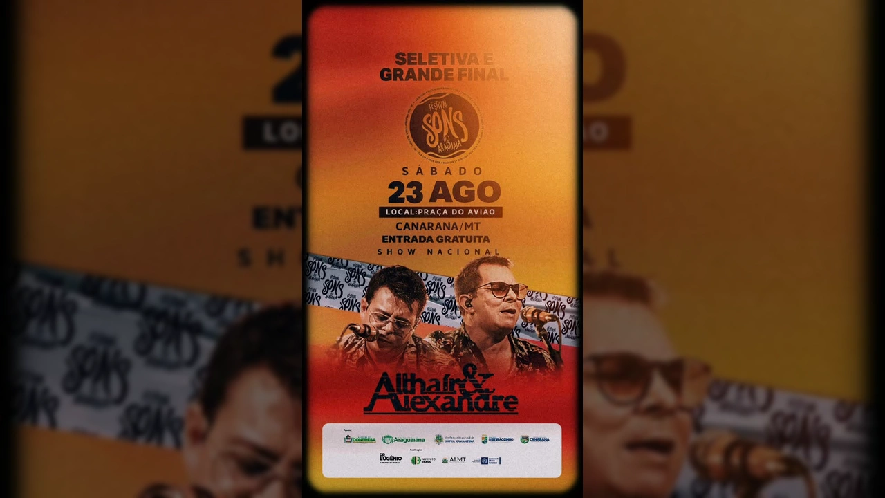 Dupla Althair & Alexandre se apresentando no Festival Sons do Araguaia em Canarana, Mato Grosso. Imagem de @festivalsonsdoaraguaia