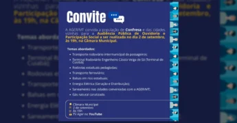 Imagem de convite para audiência pública da AGER/MT em Confresa sobre serviços essenciais. Créditos: Prefeitura de Confresa / Instagram.