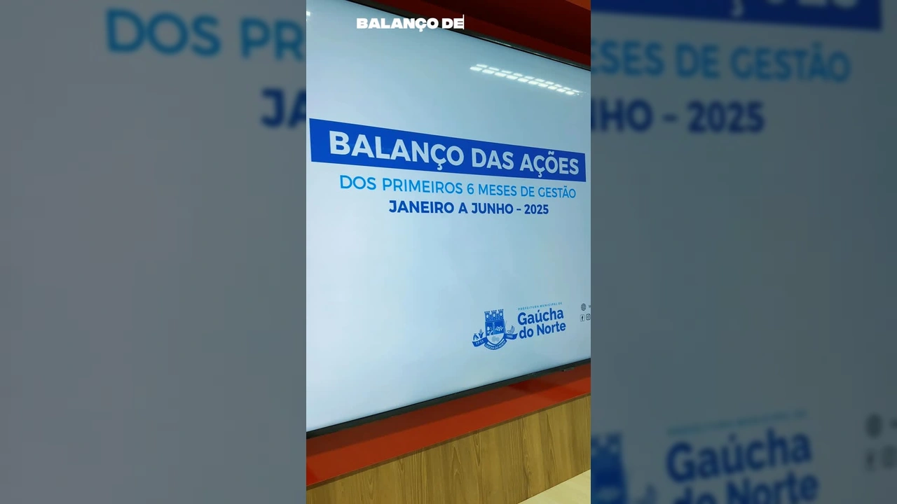 Reunião de secretários da Prefeitura de Gaúcha do Norte apresentando o balanço dos primeiros seis meses de gestão. Crédito: Prefeitura de Gaúcha do Norte (MT) no Instagram.