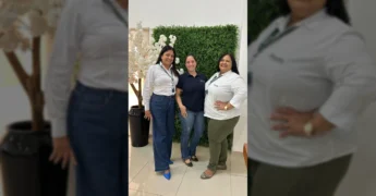Psicóloga Adriely Rompate apresentando sobre humanização para profissionais de saúde em União do Sul. Créditos: Prefeitura de União do Sul / Instagram.